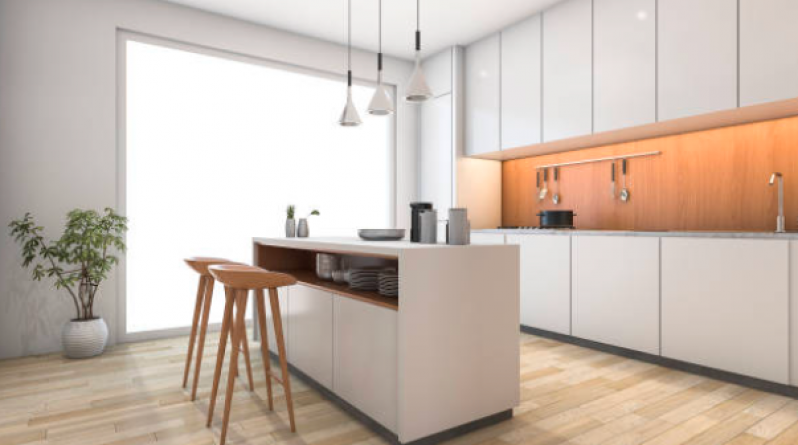 Cozinha Planejada Compacta para Apartamento Brooklin Paulista - Cozinha Planejada para Apartamento Pequeno