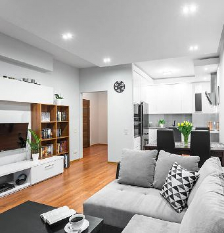 Móveis Planejados Cozinha e Sala Conjugada Jardim Novo Mundo - Móveis Planejados Sala Moderna