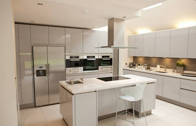 Móveis Planejados para Cozinha de Apartamento Rio Claro - Móveis Planejados para Cozinha Americana Pequena