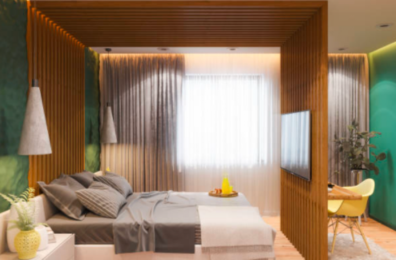 Projeto de Dormitório de Casal Planejado Osasco - Quarto Casal Planejado Moderno