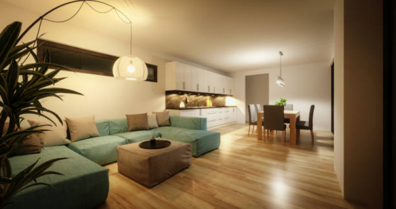 Sala Apartamento Planejada Jardim Lusitânia - Sala Pequena de Apartamento Planejada