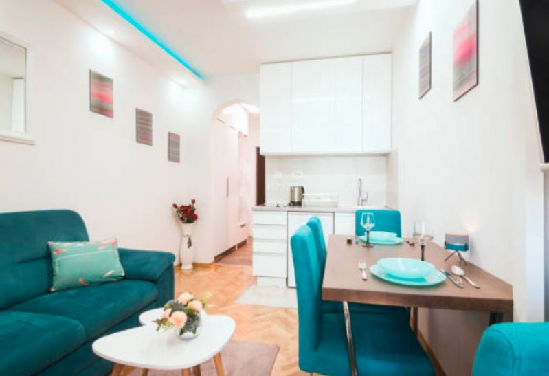 Sala de Estar Planejada para Apartamento Pequeno Orçamento São Vicente - Sala de Visita Planejada